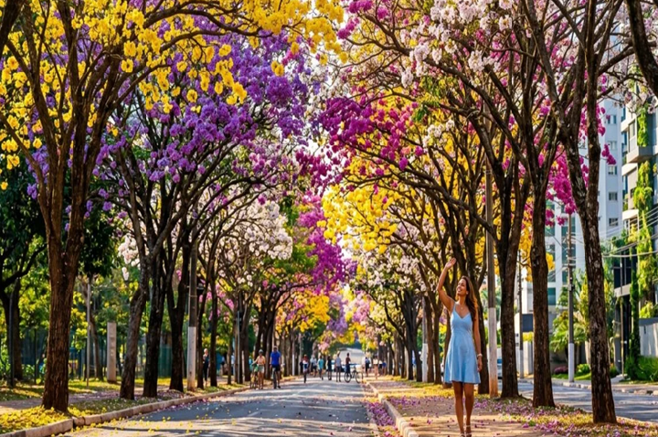 Com 80 mil ipês coloridos e 70 parques, foi premiada pela ONU como a “Cidade Árvore do Mundo”