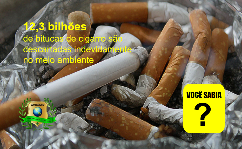 Que as bitucas de cigarros podem contaminar o solo