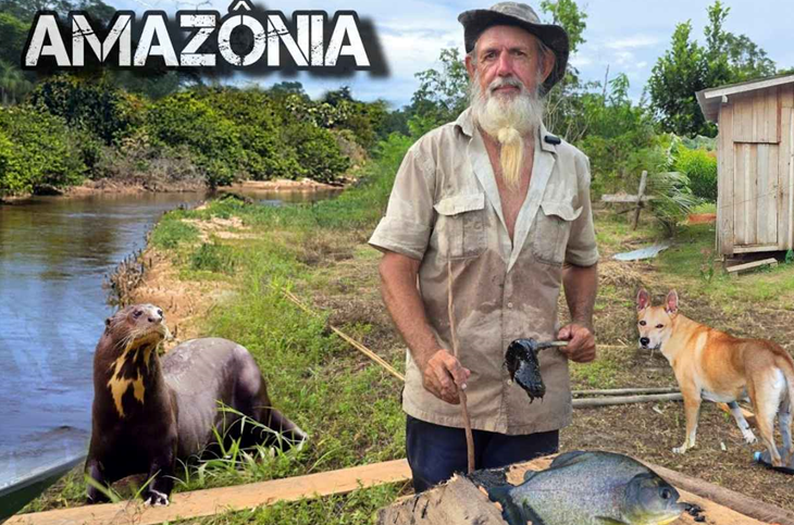 Com mais de 20 anos isolado na Amazônia, o homem que vive sem energia, constrói tudo com as próprias mãos e divide a ilha com seus animais