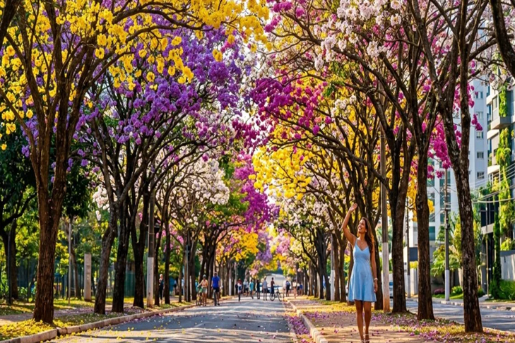 Com 80 mil ipês coloridos e 70 parques, foi premiada pela ONU como a “Cidade Árvore do Mundo”